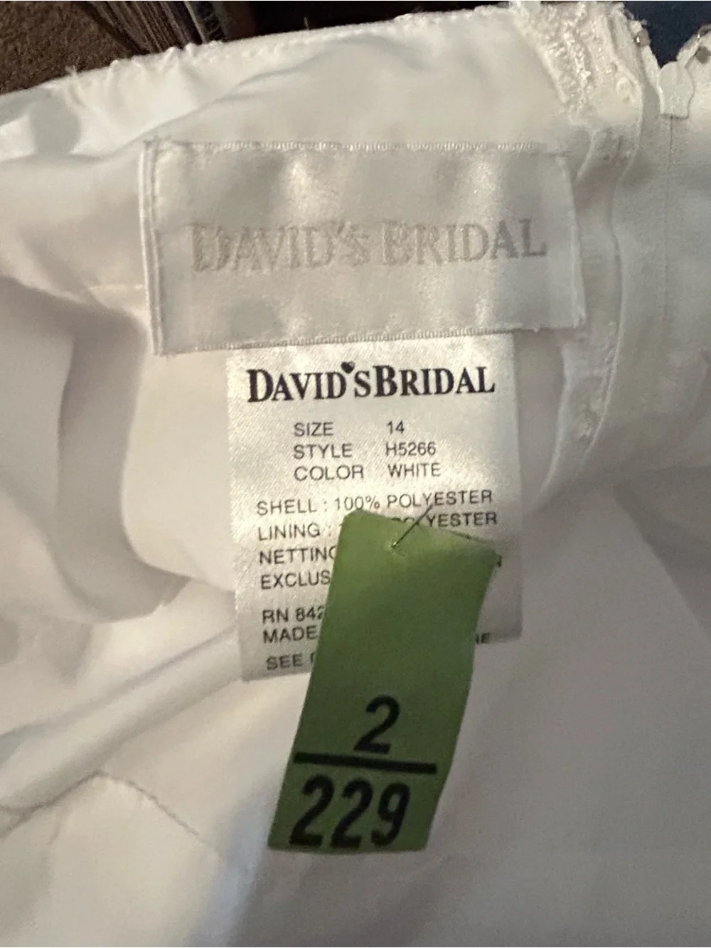 Davids Bridal beaded bodice